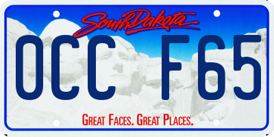 SD license plate 0CCF65