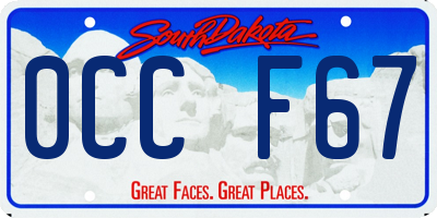 SD license plate 0CCF67