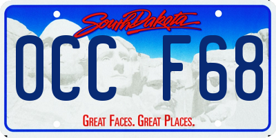 SD license plate 0CCF68