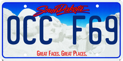 SD license plate 0CCF69