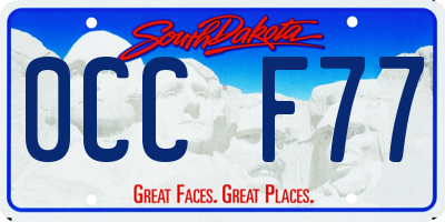 SD license plate 0CCF77