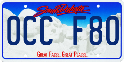 SD license plate 0CCF80