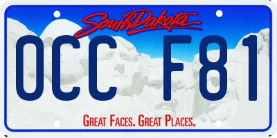 SD license plate 0CCF81