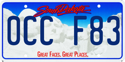 SD license plate 0CCF83