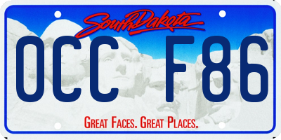 SD license plate 0CCF86