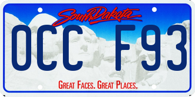 SD license plate 0CCF93