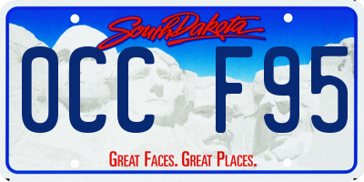 SD license plate 0CCF95