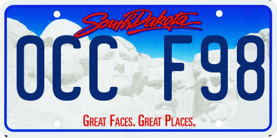 SD license plate 0CCF98