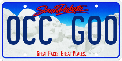 SD license plate 0CCG00
