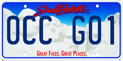 SD license plate 0CCG01