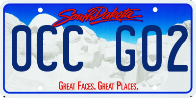 SD license plate 0CCG02