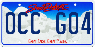 SD license plate 0CCG04