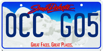 SD license plate 0CCG05