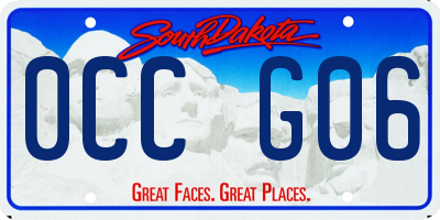 SD license plate 0CCG06
