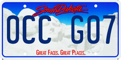 SD license plate 0CCG07