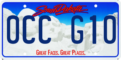 SD license plate 0CCG10