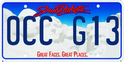 SD license plate 0CCG13