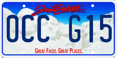SD license plate 0CCG15