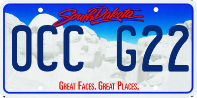 SD license plate 0CCG22