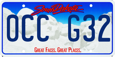 SD license plate 0CCG32