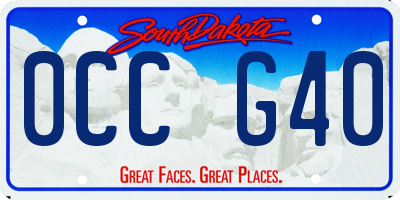SD license plate 0CCG40