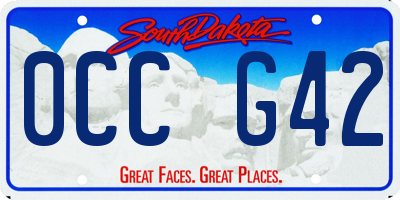 SD license plate 0CCG42