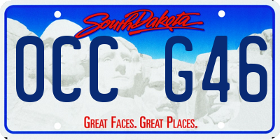 SD license plate 0CCG46