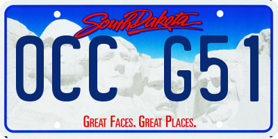 SD license plate 0CCG51