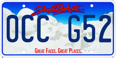 SD license plate 0CCG52