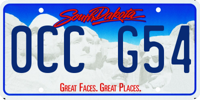 SD license plate 0CCG54