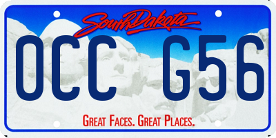 SD license plate 0CCG56