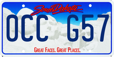 SD license plate 0CCG57