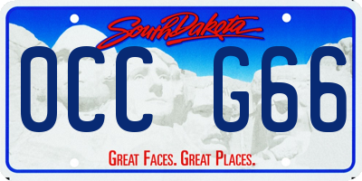SD license plate 0CCG66