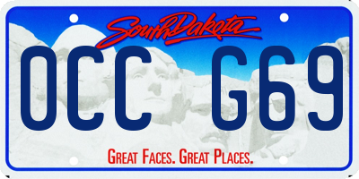 SD license plate 0CCG69