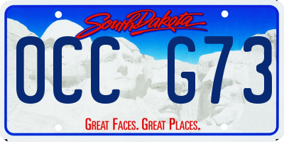 SD license plate 0CCG73
