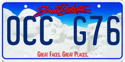 SD license plate 0CCG76