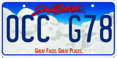 SD license plate 0CCG78