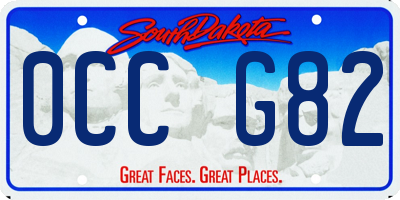 SD license plate 0CCG82