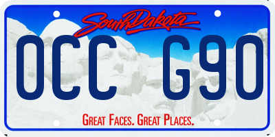 SD license plate 0CCG90