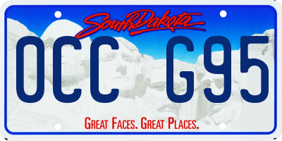 SD license plate 0CCG95
