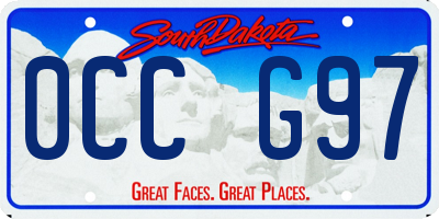 SD license plate 0CCG97
