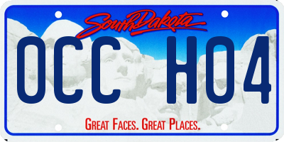 SD license plate 0CCH04