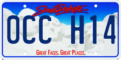 SD license plate 0CCH14