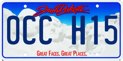 SD license plate 0CCH15