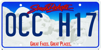 SD license plate 0CCH17