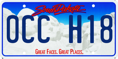SD license plate 0CCH18