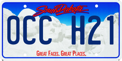 SD license plate 0CCH21
