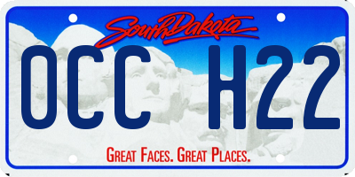 SD license plate 0CCH22