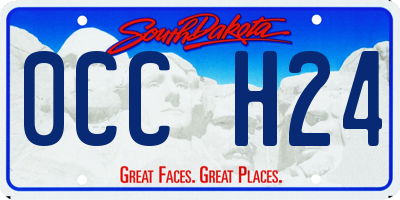 SD license plate 0CCH24