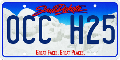 SD license plate 0CCH25
